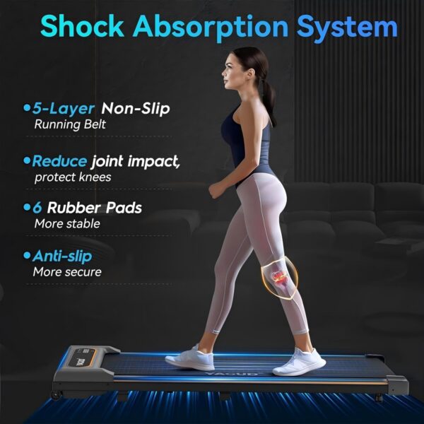 Walking Pad, Walking Pad Treadmill for Home Office, Portable Under Desk Treadmill with Remote Control and LED Display, Walking Jogging Running Machine