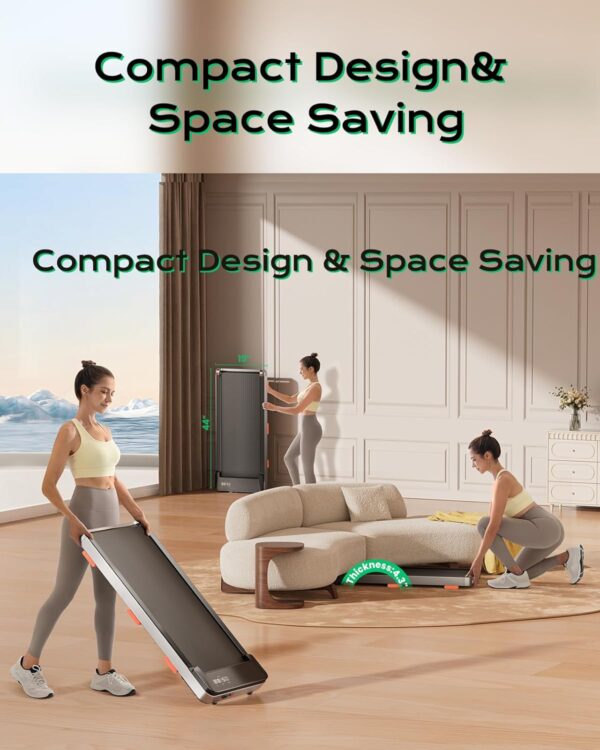 Walking Pad,Treadmill with Incline for Home Office, 2.5HP Portable Under Desk Treadmill with 265 Lbs Capacity,Remote Control, Led Display