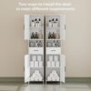 Homhedy 67" H Tall Bathroom Storage Cabinet with 2 Barn Doors and 1 Drawer, Narrow Storage Unit, Adjustable Shelves, Floor Cabinet for Bathroom, Living Room, Entryway, Kitchen, White, (15.7" W)