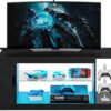 71ODpyw-qZL._AC_SL1500_.jpg Bestier LED TV Stand for 55/60/65 Inch TV, Gaming Entertainment Center with Cabinet for PS5, Xbox,Modern TV Cabinet with Adjustable Glass Shelves for Living Room, Bedroom 57 Inch,Black