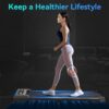 Walking Pad, Walking Pad Treadmill for Home Office, Portable Under Desk Treadmill with Remote Control and LED Display, Walking Jogging Running Machine