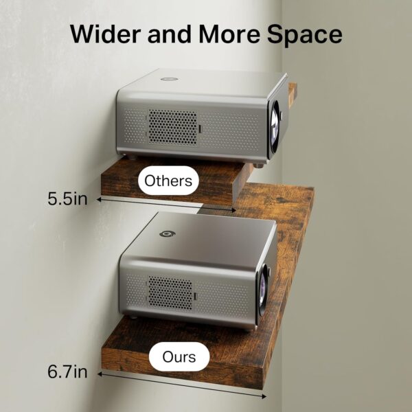 71ObpjxYhQL._AC_SL1500_.jpg BAYKA Floating Shelves, 22.5" Wall Mounted Wood Shelves for Bathroom, Bedroom, Living Room, Kitchen, Hanging Shelf for Books/Storage/Decor with 22lbs Capacity (Rustic Brown,Set of 2)