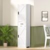 67.1" Tall Bathroom Cabinet, Storage Cabinet with 6 Shelves & Drawer, Bathroom Storage Cabinet with Adjustable Shelves, Tall Cabinet for Bathroom,Living Room, Kitchen, White