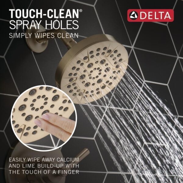 Delta Faucet Saylor 14 Series Gold Tub and Shower Faucet Combo, Bathtub and Shower Trim System, Shower Trim Kit, Bathtub Faucet Set, Shower Tub Faucet, Champagne Bronze T14435-CZ (Valve Not Included)