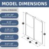 55-59" W x 72" H Frameless Shower Door Double Sliding Bathroom Door, Reversible Door Installation, Clear Tempered Glass, 304 Stainless Steel, Matte Black