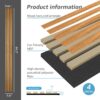 Art3d 4-Pack Acoustic Wood Slat Wall Panels for Interior Decor, 3D Fluted Sound Absorbing Wood Paneling for Accent Wall Ceiling Kitchen Living Room Bedroom Office, 94.5 x 7.9 inch Warm Teak