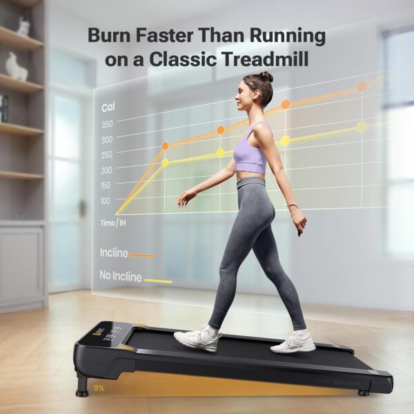 UREVO Under Desk Treadmill for Office Under Desk, Walking Pad 2 in 1 for Home/Office, Portable Walking Pad Treadmill with Remote Control, LED Display