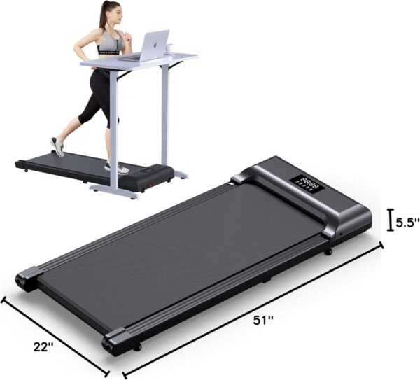 Walking Pad，Under Desk Treadmill 2 in 1 Treadmills，Portable Walking Treadmill 2.5HP, 320lbs Max Weight Remote Control LED Display,Installation-Free Jogging Machine for Home/Office