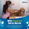 Rinseroo Slip-On Bathtub Faucet Sprayer Attachment. Ultra-Flex Dog Shower Hose Adapter Portable Hose Attachment with Sprayer Pet Showerhead Attach Tub Spout 5 Foot Hose. No Install for Speedy Washing