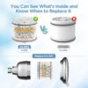 Filtered Shower Head - High Pressure Shower Head with Filter for Hard Water Softener - 7 Settings Bathroom Rain Showerhead to Remove Chlorine and Heavy Metals (Chrome)
