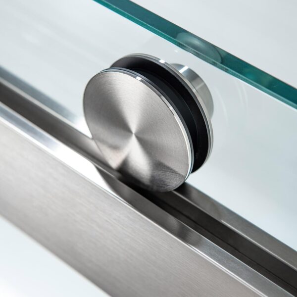 WOODBRIDGE Frameless Bathtub Shower Doors 56-60" Width x 62" Height with 3/8"(10mm) Clear Tempered Glass, 2 Ways Opening & Double Sliding in Brushed Nickel Finish
