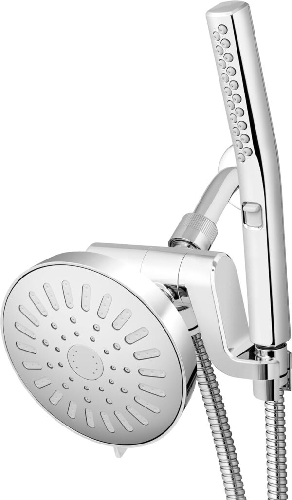 Waterpik High Pressure Handheld Wand and Rain Shower Head Combo with 8-Foot Long Metal Hose, BodyWand Spa System with 7 Spray Modes for Hair and Body, Chrome