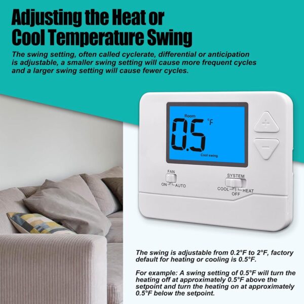 Non-Programmable Thermostats for Home 1 Heat/1 Cool Conventional Single-Stage Systems