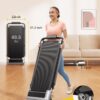 Walking Pad Under Desk Treadmill with Incline and Handle Bar, 2 in 1 Folding Treadmill for Home/Office Small, Portable Compact Treadmill with Remote Control, APP & LED Display 300LBS Capacity