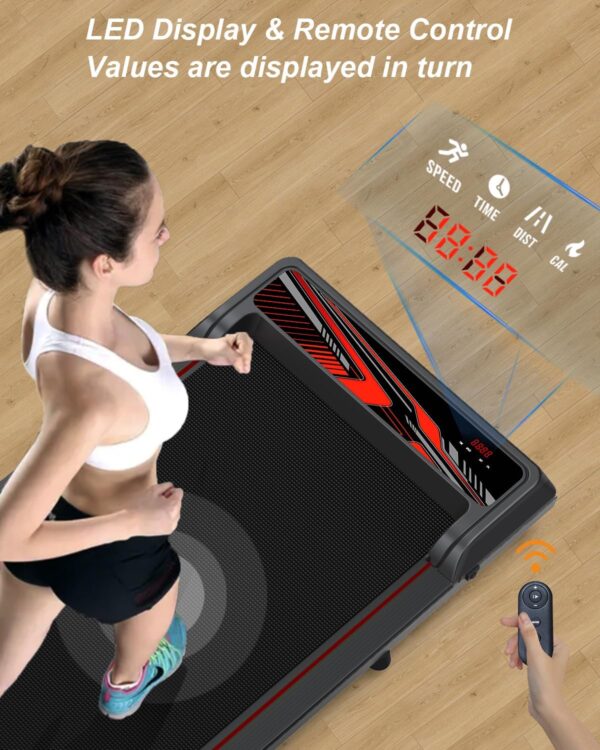 3 in 1 Portable Treadmill and Walking Pad, with Incline for Home/Office, Remote Control and LED Display