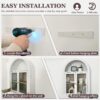 Arched Wall Cabinet,Glass Display Wall Mounted Cabinet with Tempered Glass Doors, Floating Cabinet with Adjustable Shelves for Bathroom,Living Room, Kitchen