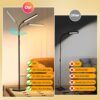 LED Floor Lamp, 18W Super Bright Floor Lamp for Living Room, Adjustable Stepless Colors & Brightness Gooseneck Standing Lamp, Eye Caring Reading Light with Remote& Touch Control for Bedroom Office