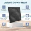 Aolemi Shower System with Rainfall Shower Head and Handheld Wall Mount,High Pressure Shower Faucet Set Fixture Combo with 2 in 1 Handheld Spray Rough-in Valve,12 Inch Shower Head Matte Black