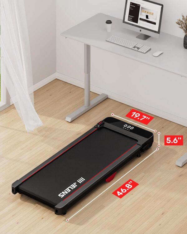 Walking Pad, Under Desk Treadmill, 2.5HP Portable Treadmills for Home/Office, Walking Jogging Machine with Remote Control, LED Display