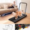 UREVO Walking Pad, Under Desk Treadmill for Home/Office, 2 in 1 Folding Treadmill with Remote Control, APP and LED Display