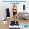 COZYINN 10% Incline Walking Pad - 2.5HP 7.6MPH 340+lb Capacity Treadmills for Home, Portable Foldable Adjustable Incline Treadmill with 41 * 16inch Wide Running Area, Mute Control, Works with KINOMAP