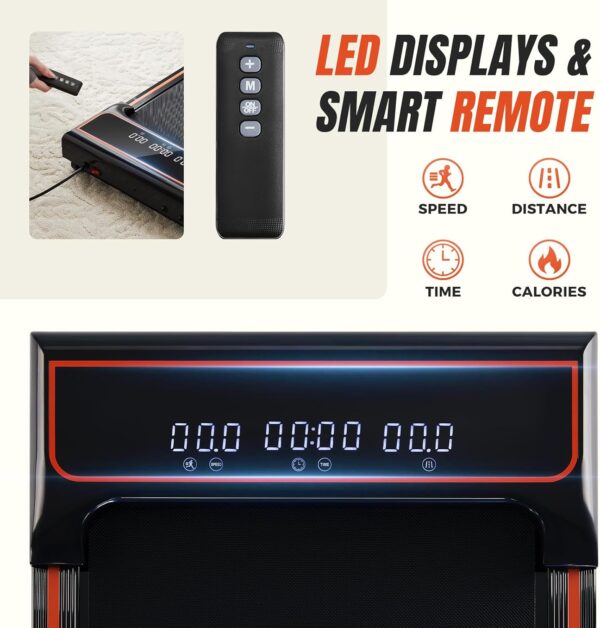 SMUG Treadmill |Space-Saving Design for Home & Office | Quiet & Portable Walking Pad | Ideal for Small Spaces | Black
