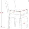 East West Furniture DLAB5-AWA-05 5 Piece Dining Set Contains a Round Dining Room Table with Dropleaf and 4 Upholstered Chairs, 42x42 Inch, Antique Walnut