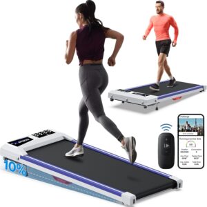 COZYINN 10% Incline Walking Pad - 2.5HP 7.6MPH 340+lb Capacity Treadmills for Home, Portable Foldable Adjustable Incline Treadmill with 41 * 16inch Wide Running Area, Mute Control, Works with KINOMAP