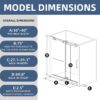 Semi-Framed 60’’W×75’’H Shower Door Bathroom Door Single Sliding Shower Door, SGCC Clear Tempered Glass, Stainless Steel Handle, 4-Inch Adjustable Width, Brushed Nickel