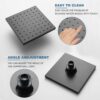 Esnbia Tub Shower Faucet Set (Valve Included) with 6-Inch Rain Shower Head and Tub Spout, Black Shower Head and Handle Set，Single-Handle Tub and Shower Trim Kit, Matte Black