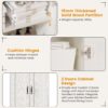 70" Tall Storage Pantry Cabinet, Bathroom Floor Organizer Storage Cabinet with 2 Doors and 6 Adjustable Shelves, Standing Utility Cabinet for Dining Room, Food Storage and Kitchen, White