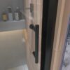 Matte Black Finish Pivot Shower Door – 24" W x 72" H Adjustable Frameless Glass Door with Magnetic Seal & Stainless Steel Handle, Easy Installation
