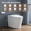 Luxury Smart Toilet with Bidet Built In, Bidet Toilet with Heated Seat, Elongated Japanese Toilet with Automatic Flush, Dryer, Night Light, Digital Display