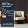 NeatiEase Wood Panels for Wall, 4-Piece 96" x 12.6" Soundproof Wood Slat Wall Panel for Interior Wall Decor Noise Cancelling, Wood Acoustic Wall Panels, Sound Absorbing Panel (Dark Walnut)