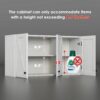 Wall Storage Cabinets - Farmhouse Kitchen Laundry White Wall Mounted Cabinets with 3 Doors and Shelves, 35inch Wide