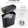 Bonsaii Paper Shredder for Home Use, 8-Sheet StripCut Home Office Shredder, CD/Credit Card Shredder Machine with Overheat Protection, 3.4 Gallons Wastebasket