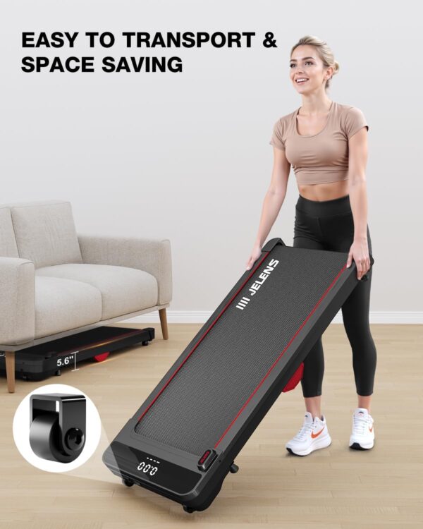 Walking Pad, Under Desk Treadmill, 2.5HP Portable Treadmills for Home/Office, Walking Jogging Machine with Remote Control, LED Display