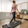 UREVO Walking pad, Under Desk Treadmill for Home Office, Portable Desk Treadmill with Double Shock Absorption Remote Control LED Display, 265 Lb Capacity