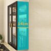 3-Tier Wall Mounted Storage Cabinet with Adjustable Shelf,Carbon Steel Double Door Wall Cabinet for Office, Dining Room,Living Room, Kitchen and Bathroom,Black