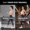 Treadmill Under Desk, Walking Pad Treadmill, Treadmill Ultra Slim & Portable for Home