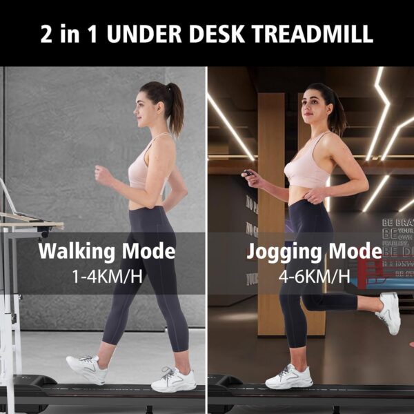Treadmill Under Desk, Walking Pad Treadmill, Treadmill Ultra Slim & Portable for Home