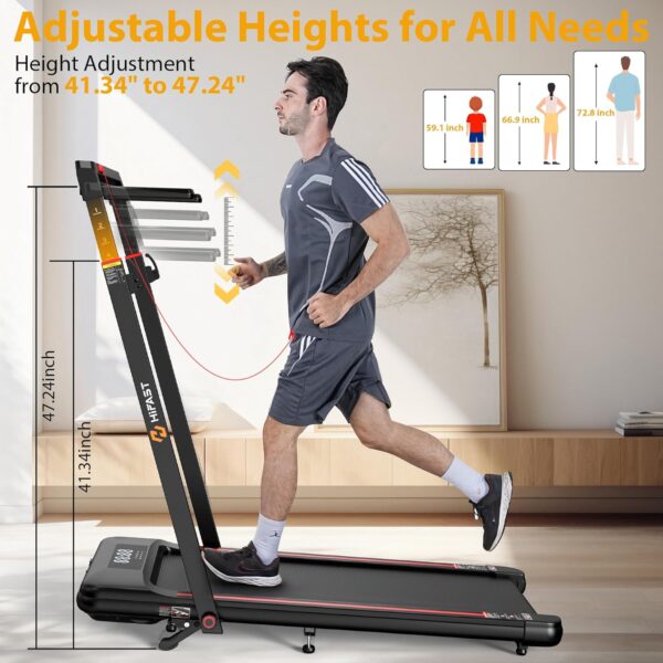 Walking Pad Treadmill, 3.0HP Under Desk Treadmill with Handle Bar and Incline, 300lbs Capacity with Removable Desk Workstation, Foldable Treadmill with Remote Control, APP for Home Office