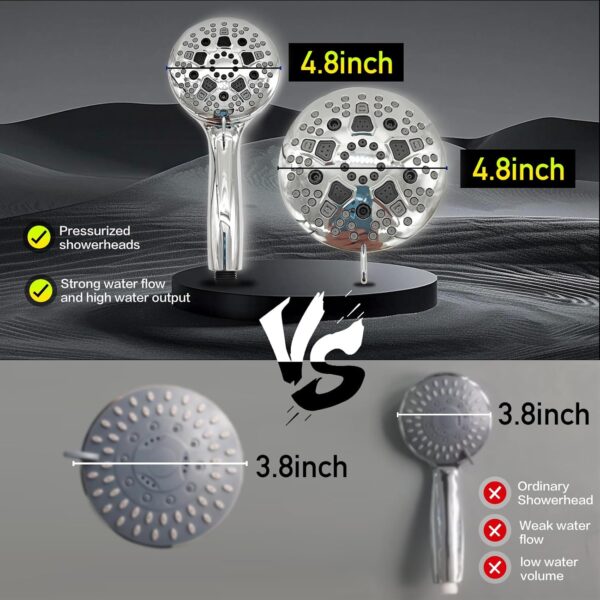 71Xm2cLcvIL._AC_SL1500_.jpg Double Shower Head, Dual Shower Head for Couples, High Pressure and Adjustable Tandem Shower Head System for Two People