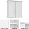 ChooChoo Bathroom Wall Cabinet, Over The Toilet Space Saver Storage Cabinet, Medicine Cabinet with 2 Door and Adjustable Shelves, Cupboard