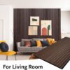 Wood Slat Wall Panel, 48'' x 24'' Wood Panels for Wall, 3D Soundproof Wall Panels, Large Acoustic Panels for Interior Ceiling and Wall Decor Noise Reduction, 2 Pack, Walnut