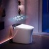 Smart Bidet Toilet, Smart Toilet with Bidet Built in, Pump-assisted Flush, Foot Sensor Operation, Warm Water, Heated Seat, Air Dryer, Digital Display (TC-100GE)