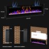 71YkCJrNjcL._AC_SL1500_.jpg 60" Electric Fireplace Wall Mounted and Recessed with Remote Control, 750/1500W Ultra-Thin Wall Fireplace Heater W/Timer Adjustable Flame Color and Brightness, Log Set & Crystal Options
