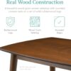 Best Choice Products 5-Piece Dining Set, Compact Mid-Century Modern Table & Chair Set for Home, Apartment w/ 4 Chairs, Padded Seats & Backrests, Wooden Frame - Walnut/Charcoal