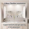 Silver Medicine Cabinet with Mirror, Bathroom Arched Medicine Cabinet Wall Mounted, Modern Vanity Mirror with Storage, Mirrored Cabinet with Adjustable Shelves, Not Recessed, 24x36 Inch