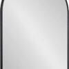 Kate and Laurel Caskill Midcentury Arched Wall Mirror, 24 x 36, Black, Decorative Modern Mirror for Wall Display